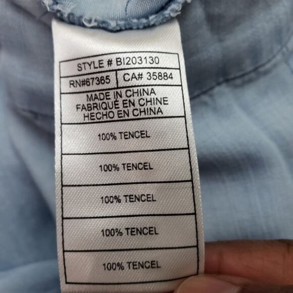 BB Dakota Atwell blue, boho, hi low, wide leg pants, size 0 - Picture 9 of 14